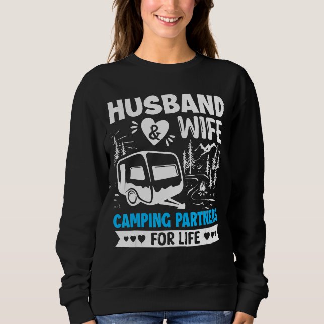 Partner för livskamper i make och frun Camping Par T Shirt (Framsida)