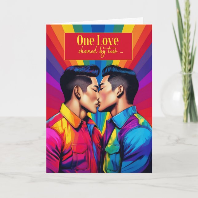 Partner Gay-årsfirandet av Rainbow Asian American Kort (Framsida)