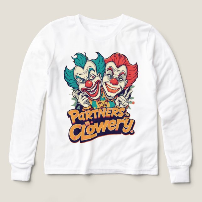 Partner i Clowery (Rolig Clown Puns) T Shirt (Design framsida)