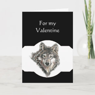 Partner-Kärlek-ledare för Pack-Vargen Valentine Helgkort
