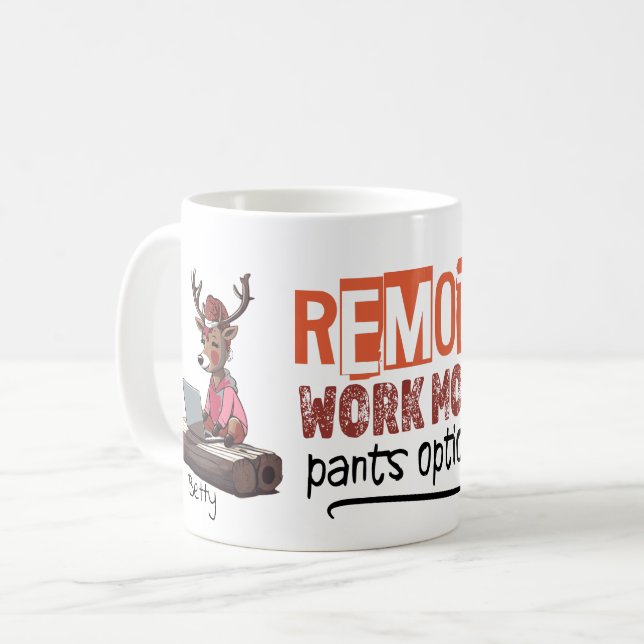 Partner-pararbete i fjärranslutning från hemmet -  kaffemugg (Framsida vänster)