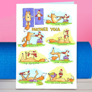 Partner Yoga välkomstkort av Nicole Janes Kort