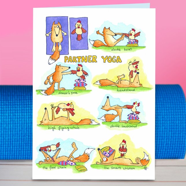 Partner Yoga välkomstkort av Nicole Janes Kort (Skapare uppladdad)
