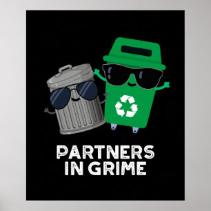 Partners i Grime Funny Sopor Pun Mörk BG Poster