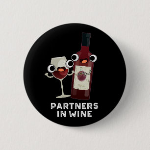 Partners i Vin Funny Drink Pun Mörk BG Knapp