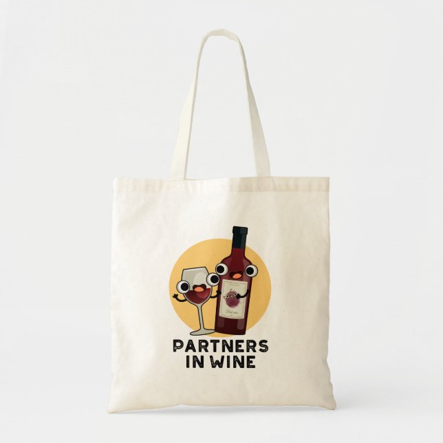 Partners i Vin Funny Drink Pun Tygkasse (Framsidan)