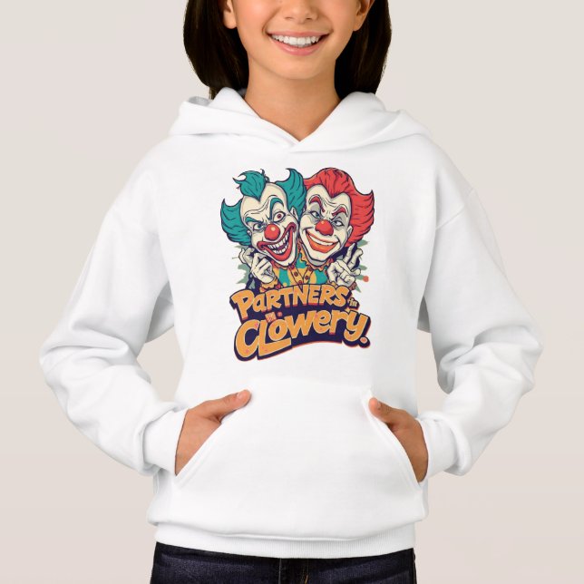 Partners in Clowery (Funny Clown Pun) T Shirt (Framsida)