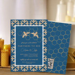 Partners till Bee Indigo & Honeycomb Möhippa Inbjudningar