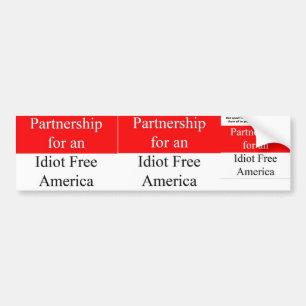Partnerskap för en idiot frigör Amerika Bildekal