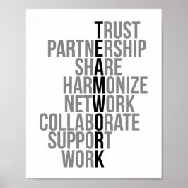 partnerskap för Team Work Trust Poster