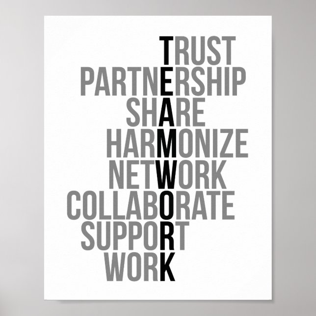 partnerskap för Team Work Trust Poster (Framsidan)