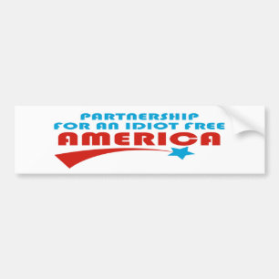 Partnerskap idiot fri Amerika Klistermärken