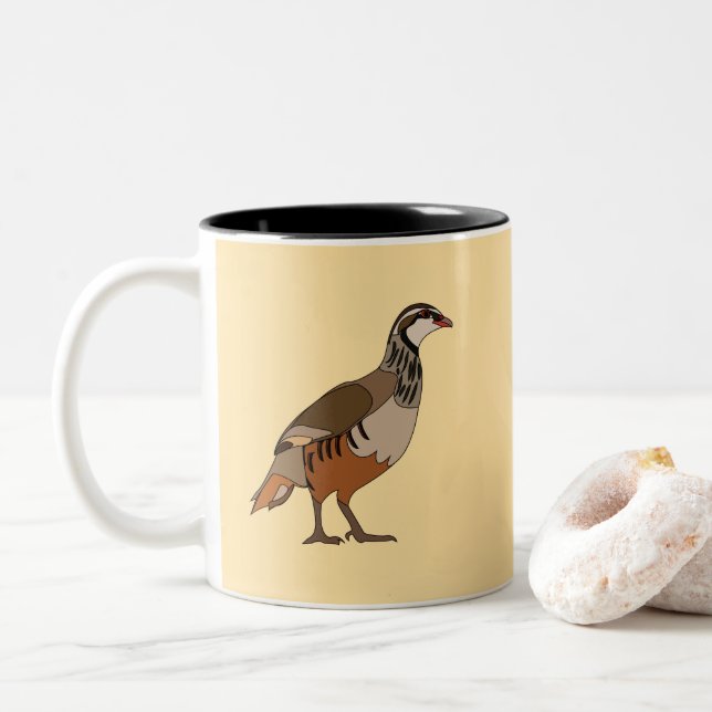 Partridge Bird Två-Tonad Mugg (Med munk)