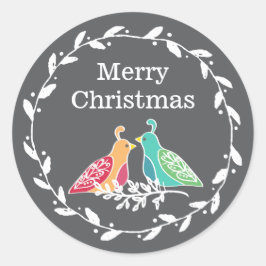 Partridge Birds Rustit Wandeme God jul Runt Klistermärke