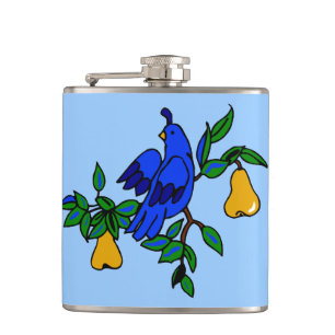 Partridge i en päronkolv Träd Fickplunta