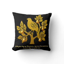 Partridge i en Pear Träd Chic Black Guld jul