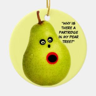Partridge i Pear Träd jul Julgransprydnad Keramik