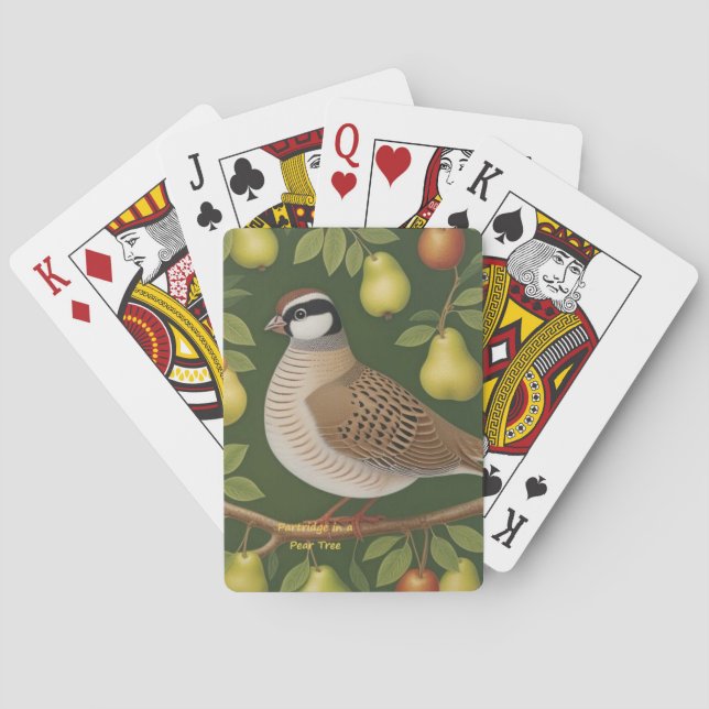 Partridge i Pear Träd-kortdäck Casinokort (Baksidan)