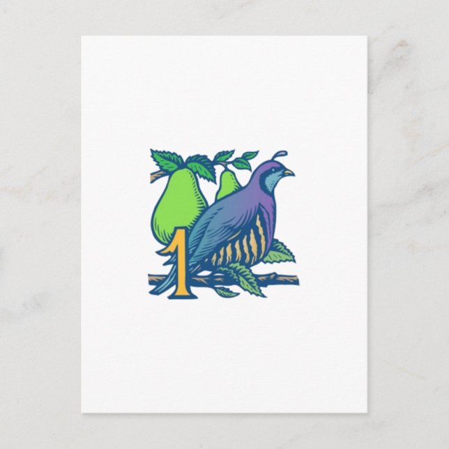 Partridge i Pear Träd Vykort (Framsida)