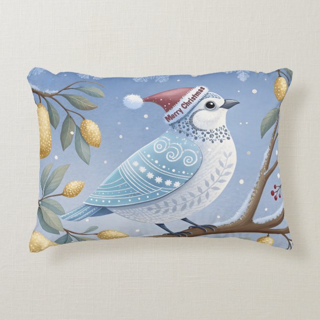 Partridge in a Pear Träd accent Pillow Prydnadskudde (Framsidan)