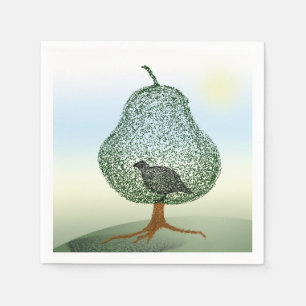 Partridge in a Pear Träd jul Humor Helgdagar Pappersservett