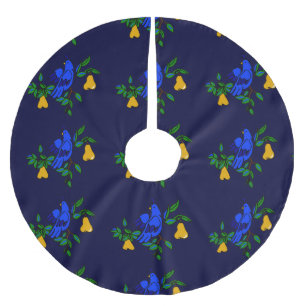 Partridge in a Pear Träd Julgran Skirt Julgransmatta Borstad Polyester