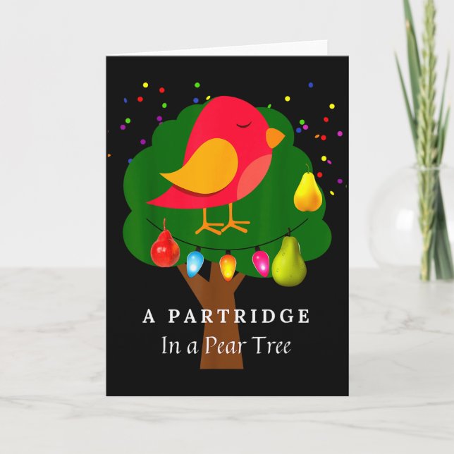 Partridge In A Pear Tree Twelve Days Of Christmas  Kort (Framsida)