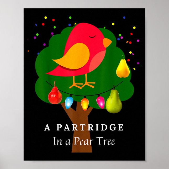 Partridge In A Pear Tree Twelve Days Of Christmas  Poster (Framsidan)