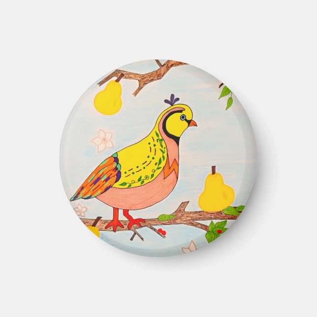 Partridge in Pear Tree Magnet (Framsidan)