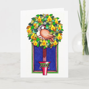 Partridge och Pear-julkort Helgkort