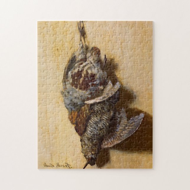 Partridge och Woodcock Monet Fine Art Pussel (Vertikal)
