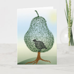 Partridge Pear Träd - Helgdagar för jultomten Helgkort