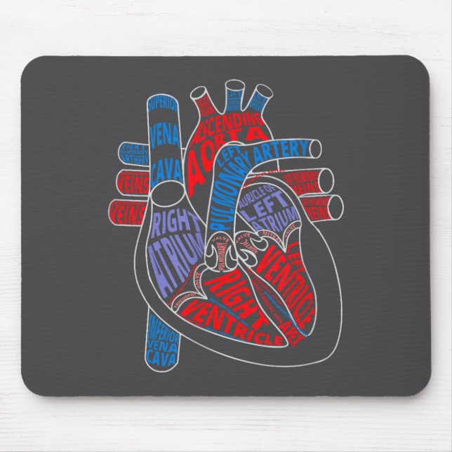 Parts Of Heart Anatomical Heart Gift For Cardiolog Musmatta (Framsidan)