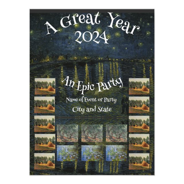 Party 2024 Dance Mixer Patio Firande Garden Fototryck (Framsidan)