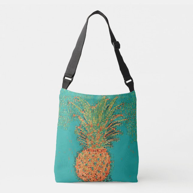 Party Ananas-Abstrakt Ananas på Ljus  Axelväska (Framsida)