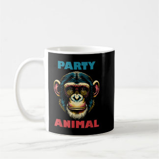 Party Animal Chimpanzee Monkey Ape Gorilla Orangut Kaffemugg