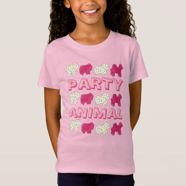 PARTY ANIMAL Crackers Cookies Circus Zoo Birthday T Shirt (Framsida)