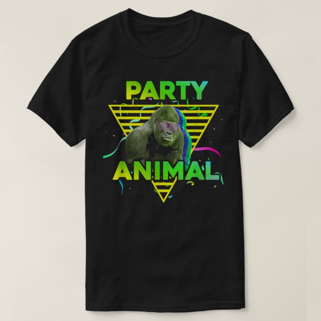 PARTY ANIMAL Funny Gorilla Girl Boy Kid Birthday P T Shirt (Design framsida)