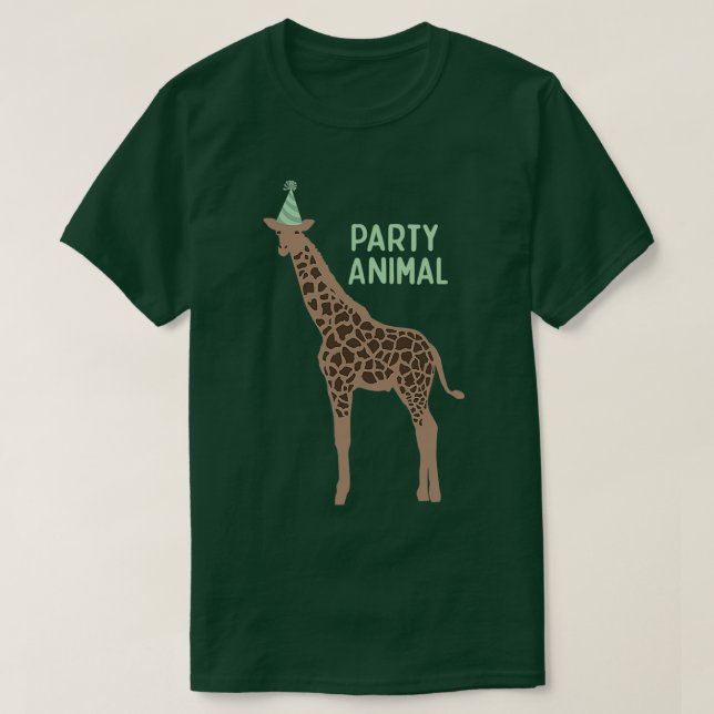 Party Animal Giraffe Dullish Giraffe T Shirt (Design framsida)