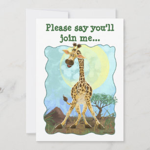 Party Animal Giraffe Inbjudningar