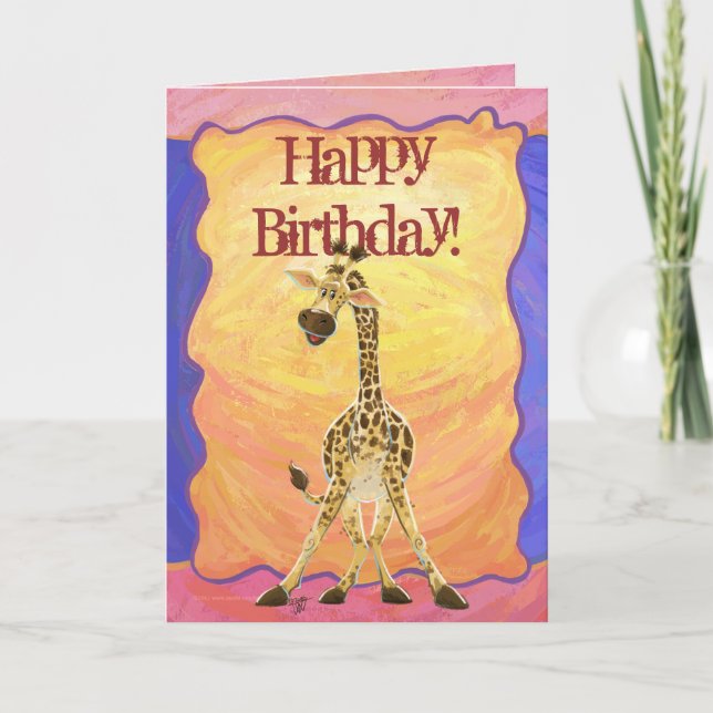 Party Animal Giraffe Kort (Framsida)