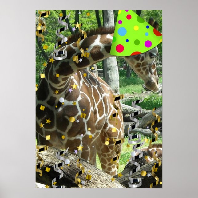 Party Animal Giraffe Poster (Framsidan)