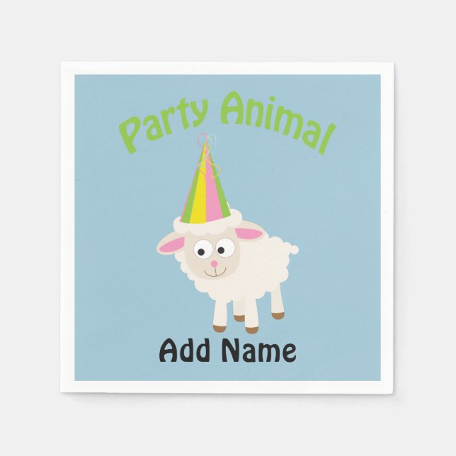 Party Animal! Lamb Pappersservett (Framsidan)
