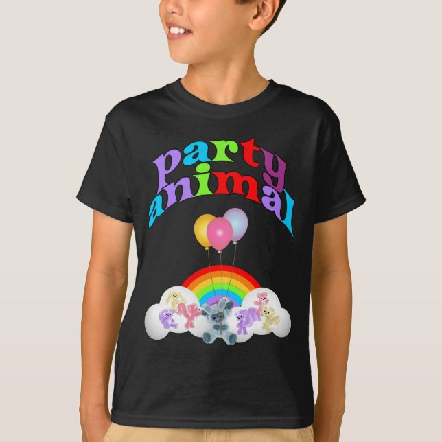 Party Animal Roligt Tee Shirt (Framsida)