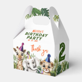 Party Animal Safari Birthday Favor Boxes Presentaskar