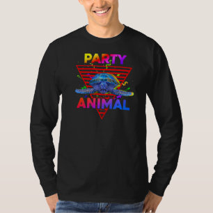 Party Animal Sea Turtle Girls Boys Barns födelseda T Shirt