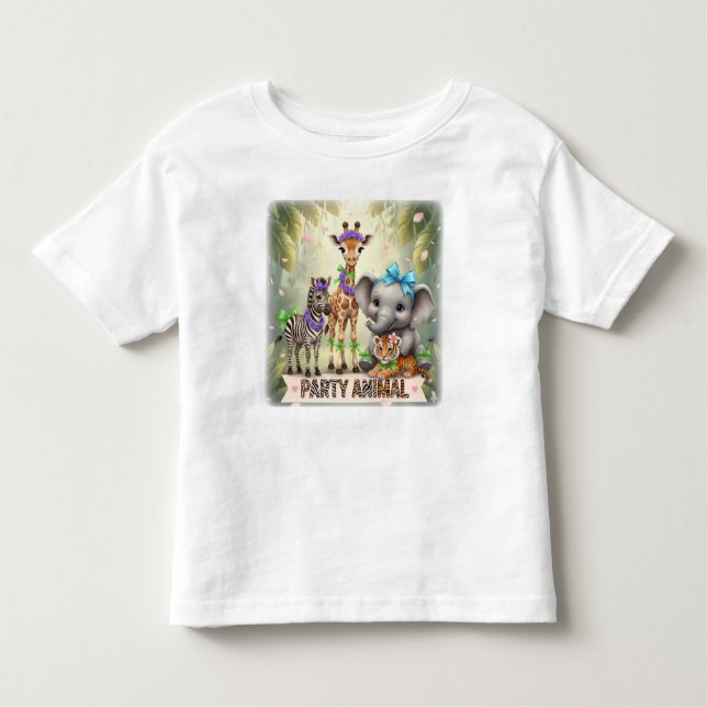 Party Animal Småbarn Jersey T-Shirt Unisex fit (Framsida)