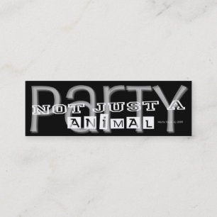 Party Animal - Social Media Personal Card Mini Visitkort