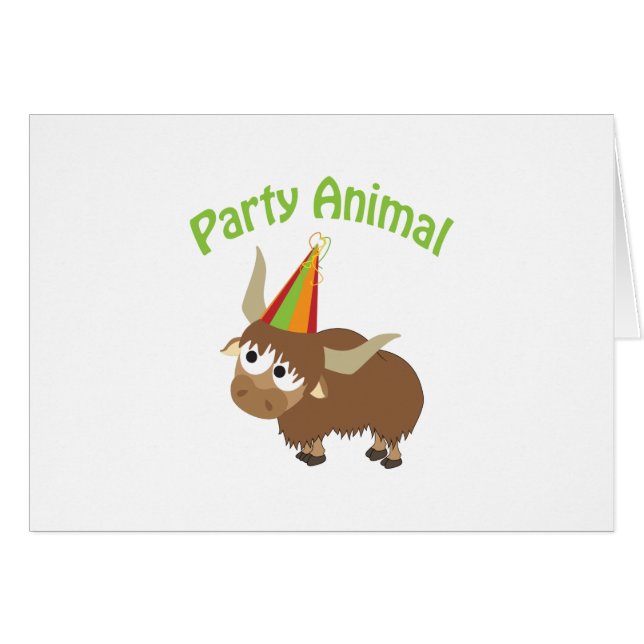 Party Animal Yak OBS Kort (Framsidan Horizontal)