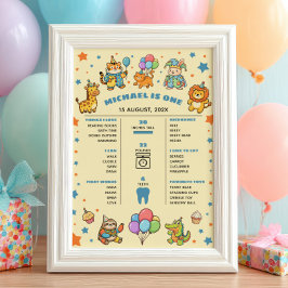 Party Animals 1-årsjubileum Tidslinje Poster